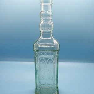 Clear Glass Bottle Decanter Vintage